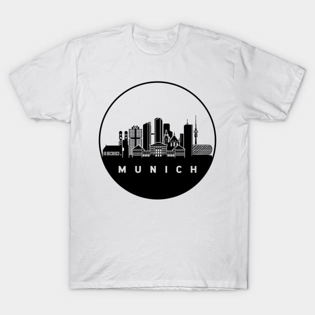 Munich Germany Skyline T-Shirt by ThyShirtProject - Affiliate